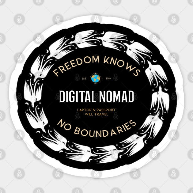 The Digital Nomad Life Sticker by The Global Worker